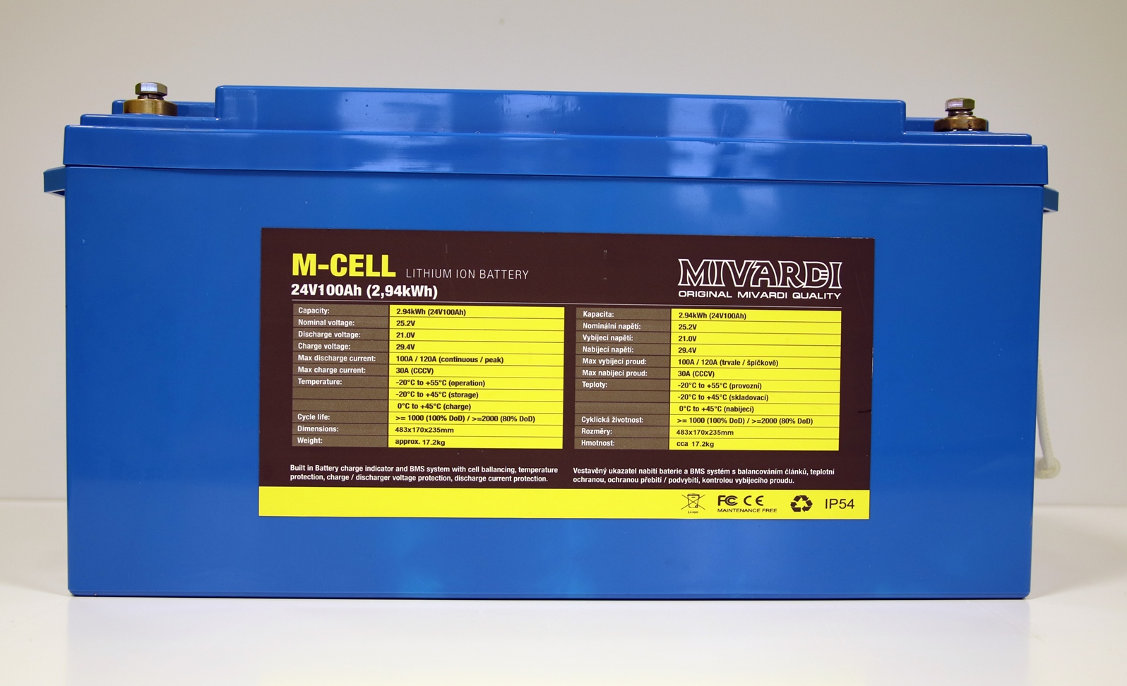 Lithiová baterie M-CELL 24V 100Ah
