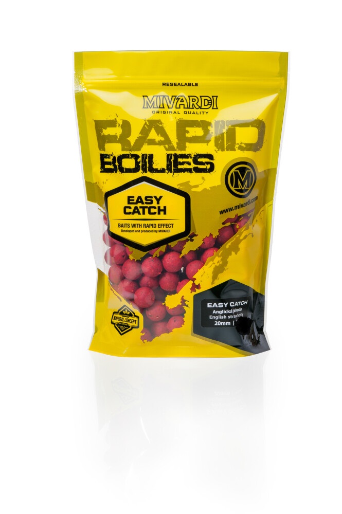 MIVARDI Rapid Boilies Easy Catch - Anglická jahoda (3300g | 20mm)